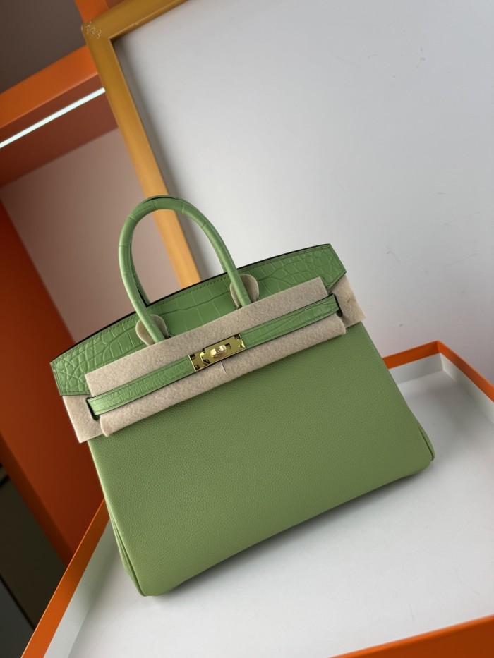 Birkin Touch Togo-Crocodile“25*20*13CM” -0043=