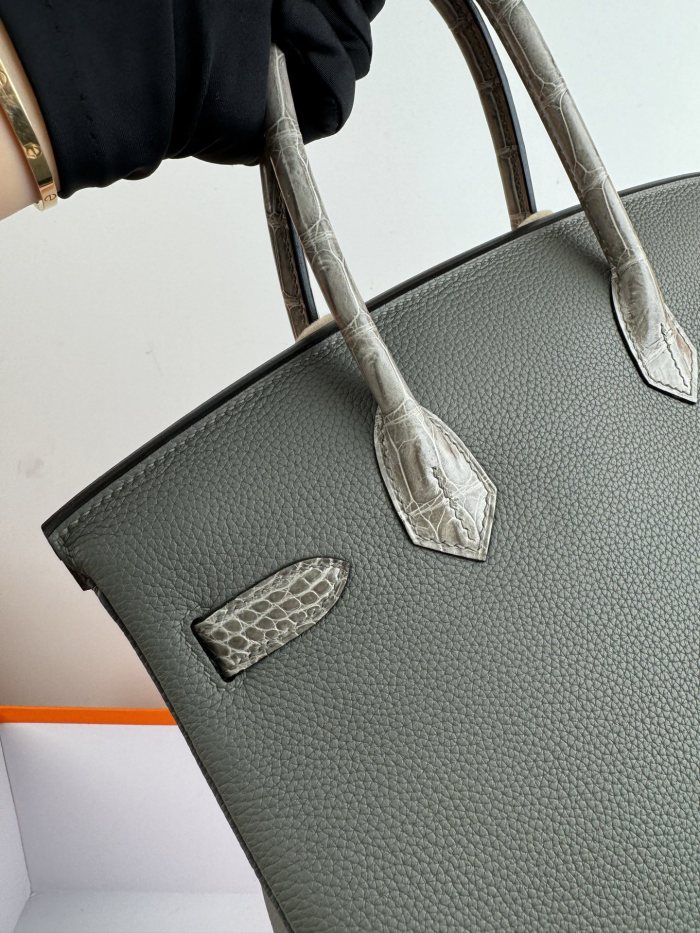 Birkin 30 Touch Togo-Crocodile“30*22*16CM”-0063=