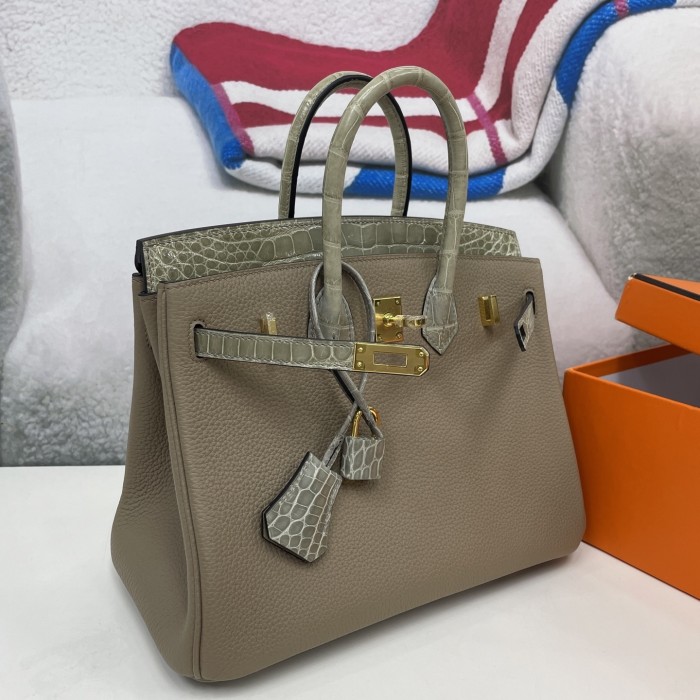 Birkin 25 Touch Togo-Shiny Crocodile“25*20*13CM”-0043=
