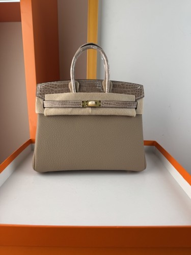 Birkin Touch Togo-Crocodile“25*20*13CM” -0043=