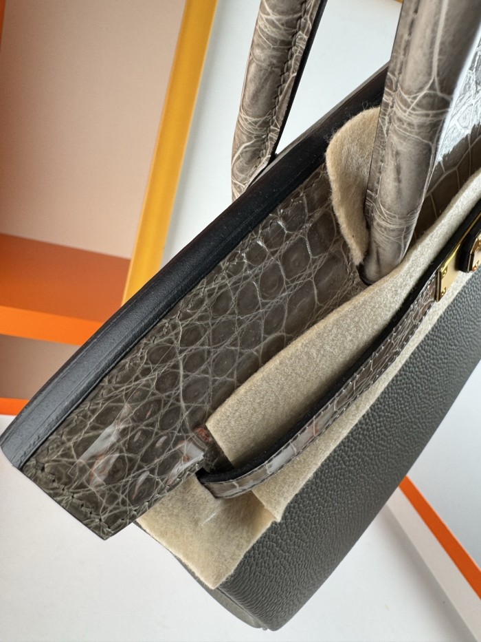 Birkin 30 Touch Togo-Crocodile“30*22*16CM”-0063=