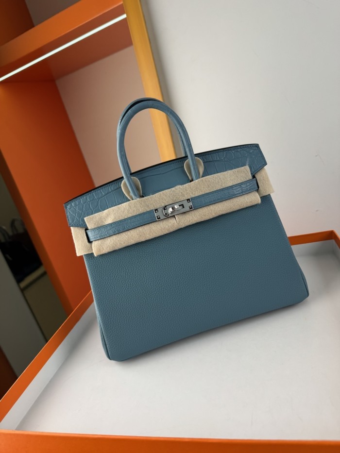 Birkin Touch Togo-Crocodile“25*20*13CM” -0043=