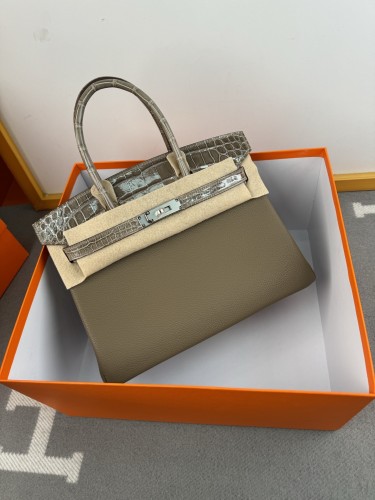 Birkin 30 Touch Togo-Crocodile“30*22*16CM”-0063=