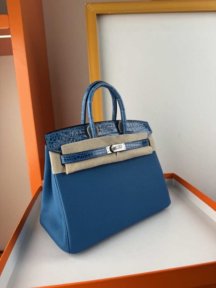 Birkin Touch Togo-Crocodile“25*20*13CM” -0043=
