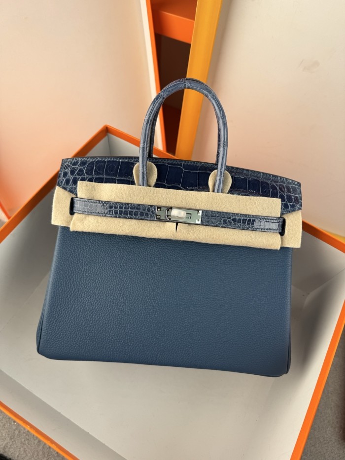 Birkin Touch Togo-Crocodile“25*20*13CM” -0043=