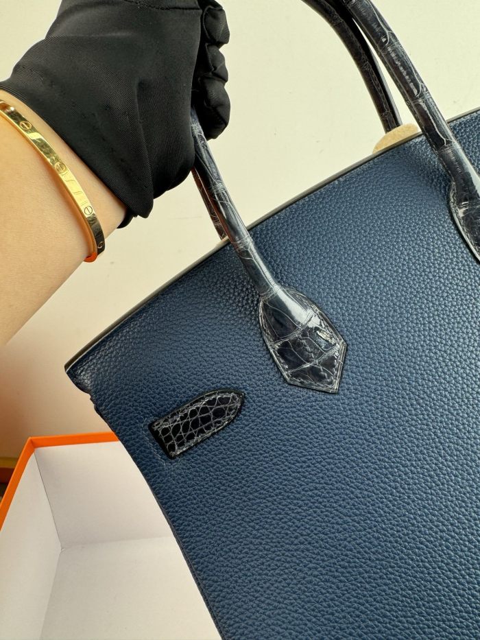 Birkin 30 Touch Togo-Crocodile“30*22*16CM”-0063=