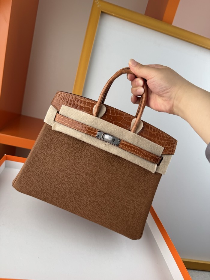 Birkin Touch Togo-Crocodile“25*20*13CM” -0043=