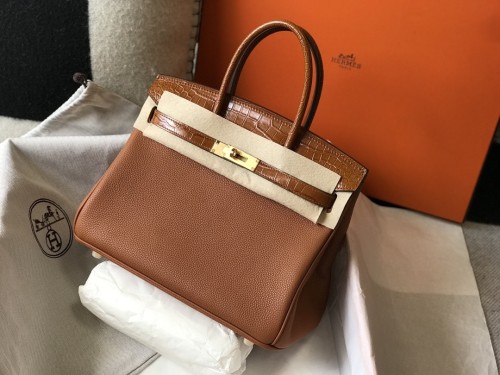 Birkin Touch Togo-Crocodile“25*20*13CM”0043=