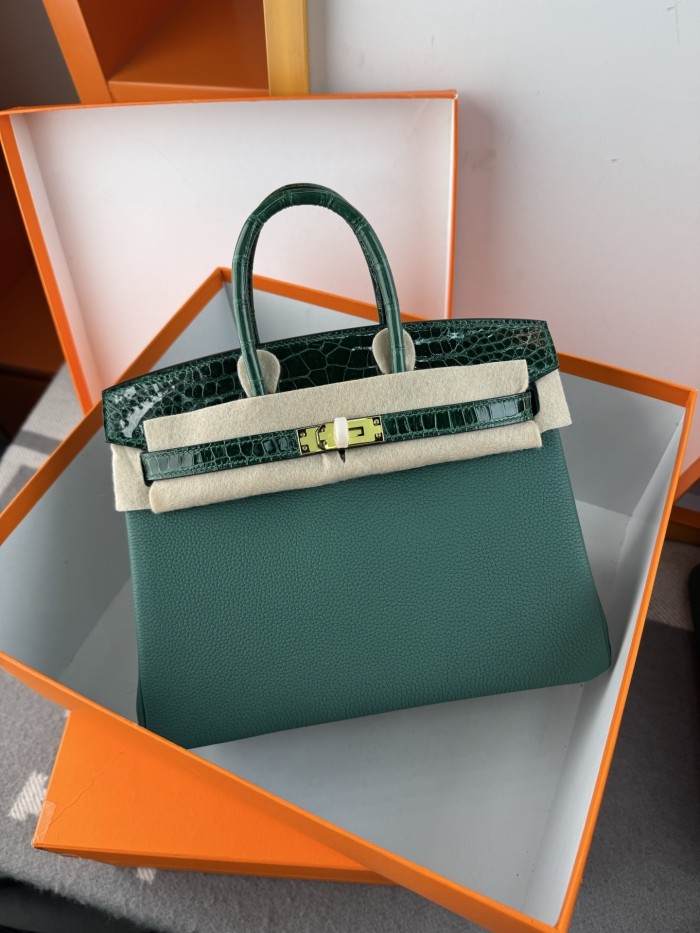 Birkin Touch Togo-Crocodile“25*20*13CM” -0043=