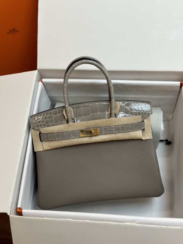 Birkin 30Togo-Crocodile“30*22*6CM”-0085=
