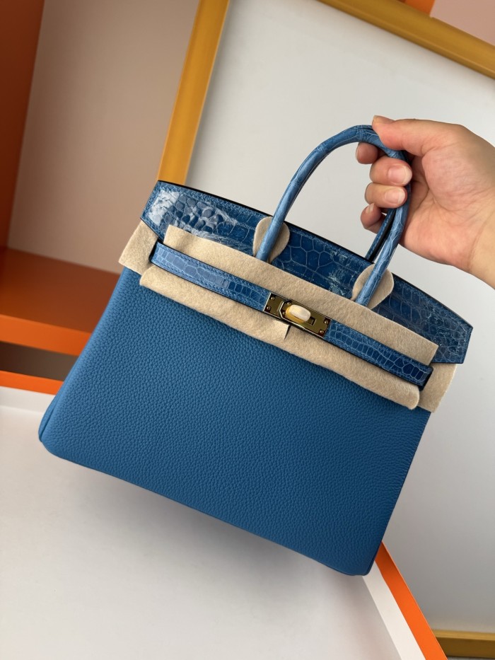 Birkin Touch Togo-Crocodile“25*20*13CM” -0043=