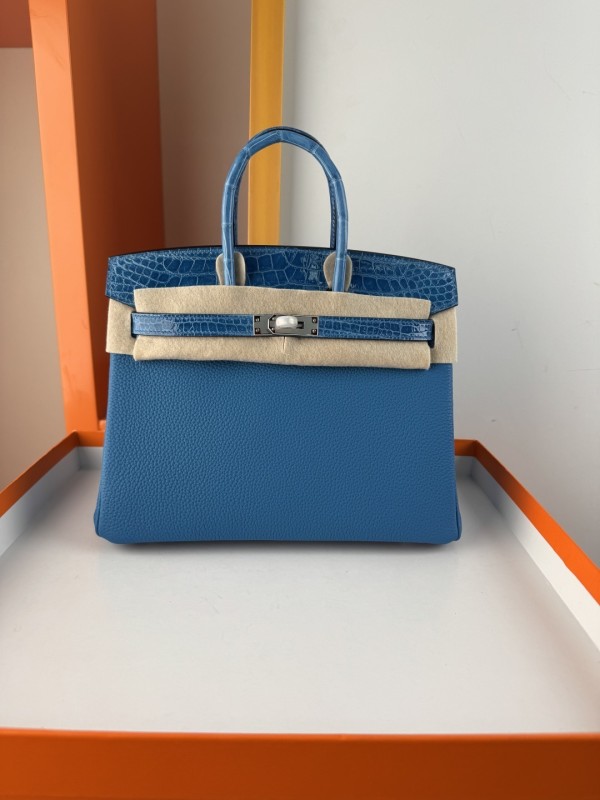 Birkin Touch Togo-Crocodile“25*20*13CM” -0043=