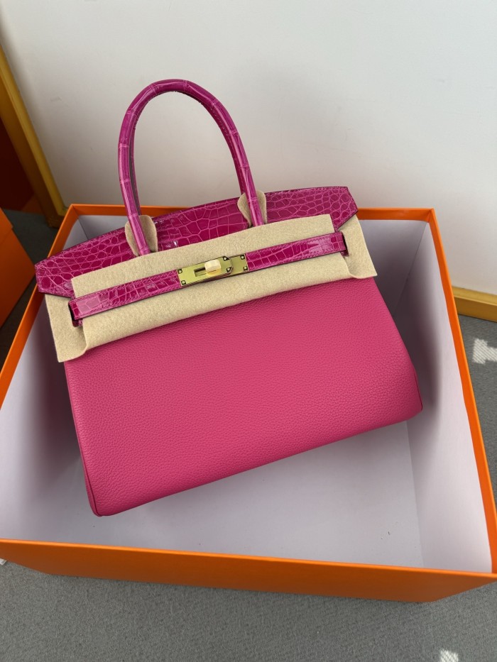 Birkin 30 Touch Togo-Crocodile“30*22*16CM”-0063=