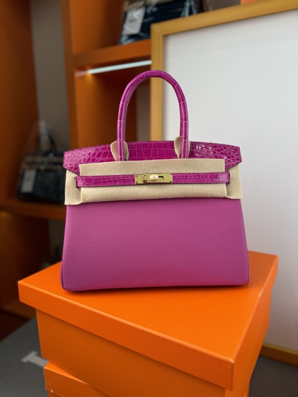 Birkin 30 Touch Togo-Crocodile“30*22*16CM”-0063=