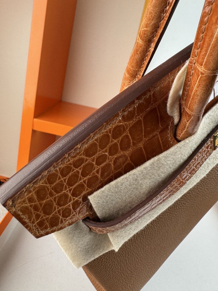 Birkin 30 Touch Togo-Crocodile“30*22*16CM”-0063=