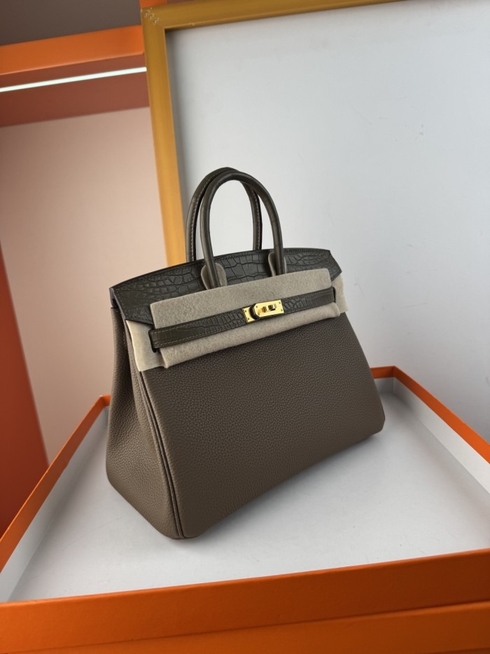 Birkin Touch Togo-Crocodile“25*20*13CM” -0043=