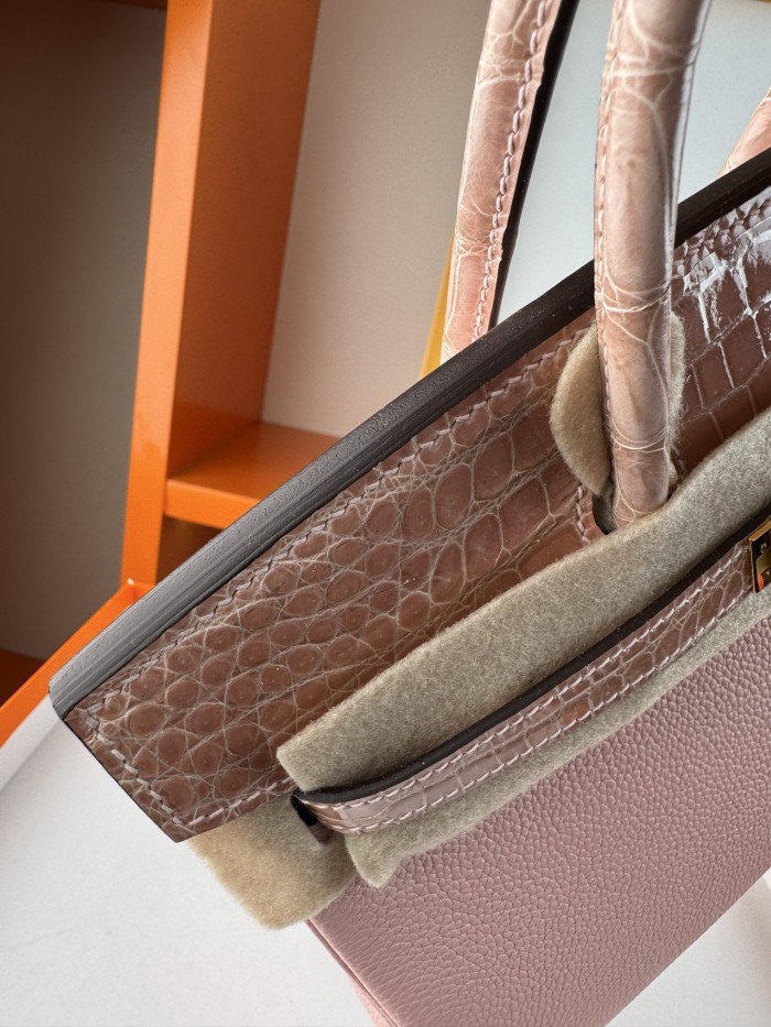 Birkin Touch Togo-Crocodile“25*20*13CM” -0043=
