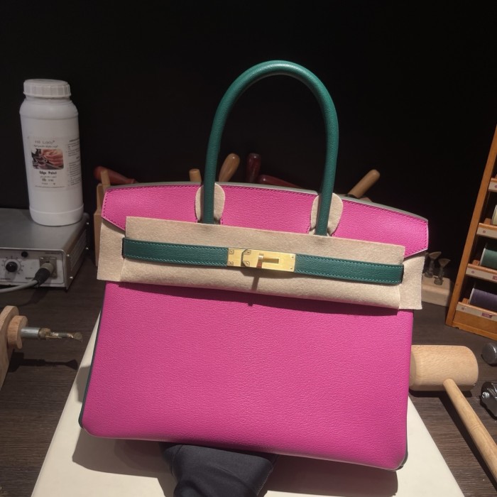 Birkin30 Chevre Brushed Gold“30*22*16CM”-0023=