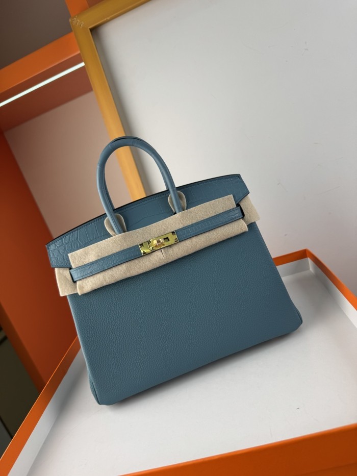 Birkin Touch Togo-Crocodile“25*20*13CM” -0043=