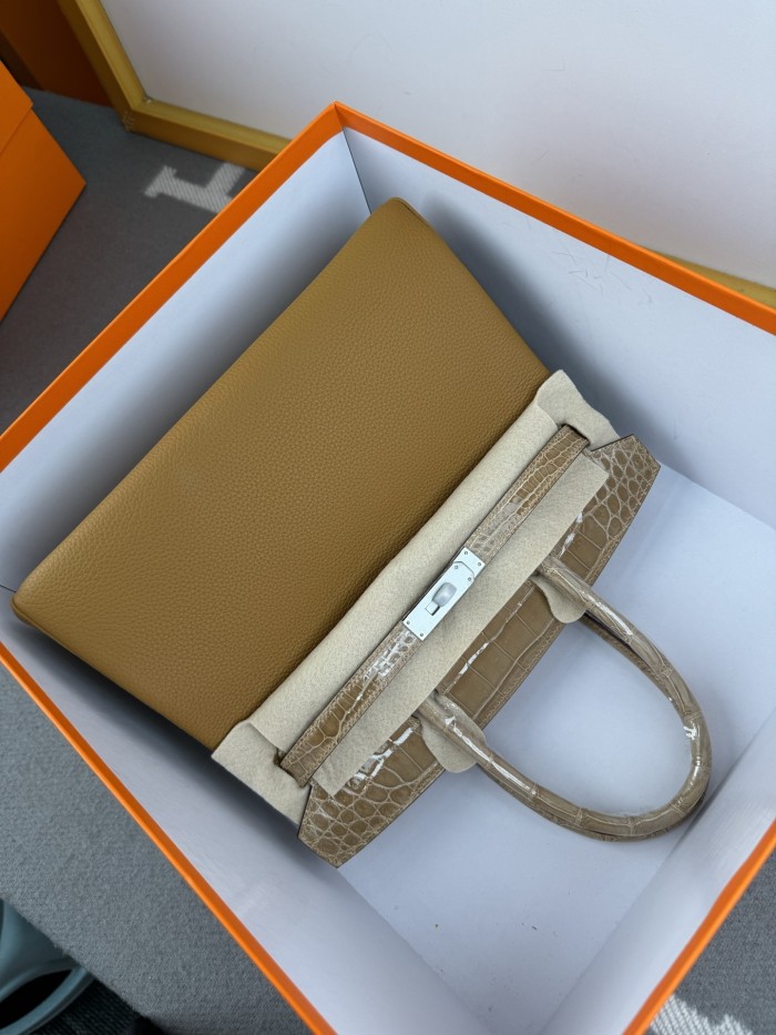 Birkin 30 Touch Togo-Crocodile“30*22*16CM”-0063=