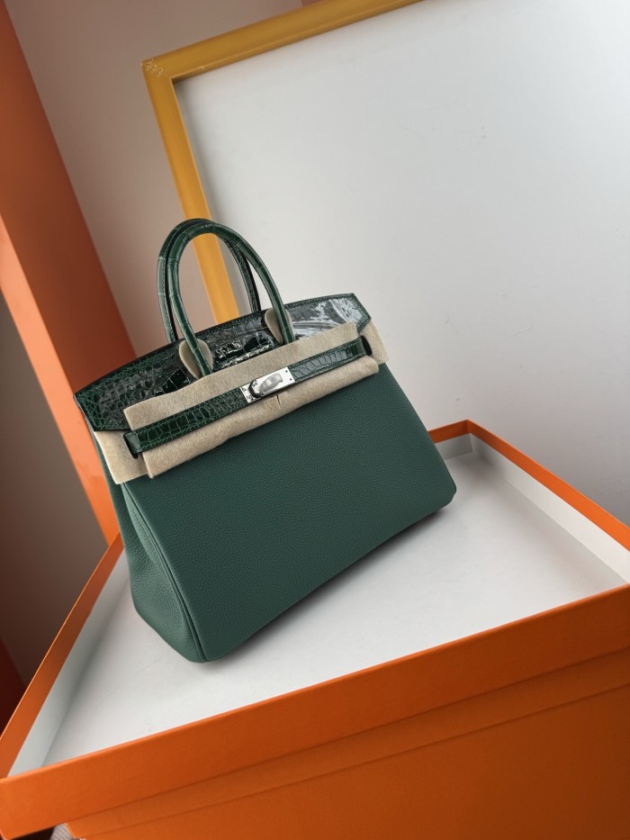 Birkin Touch Togo-Crocodile“25*20*13CM” -0043=