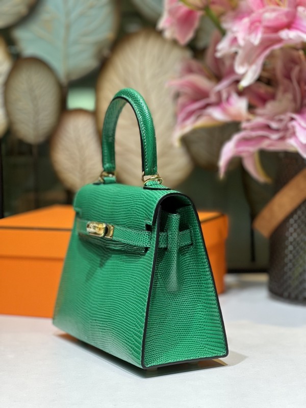Kelly 20 Lizard Leather“20*16*9CM”-0051=