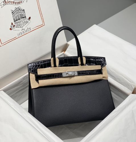 Birkin 30 Touch Togo-Niloticus Crocodile“30*22*16CM”-0063=