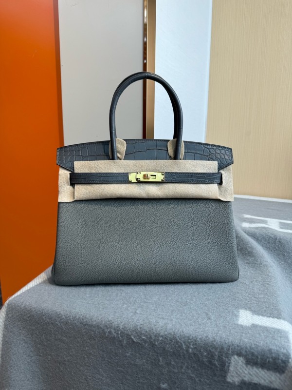 Birkin 30 Touch Togo-Crocodile“30*22*16CM”-0063=