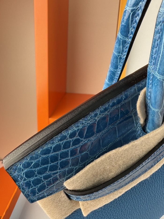 Birkin Touch Togo-Crocodile“25*20*13CM” -0043=