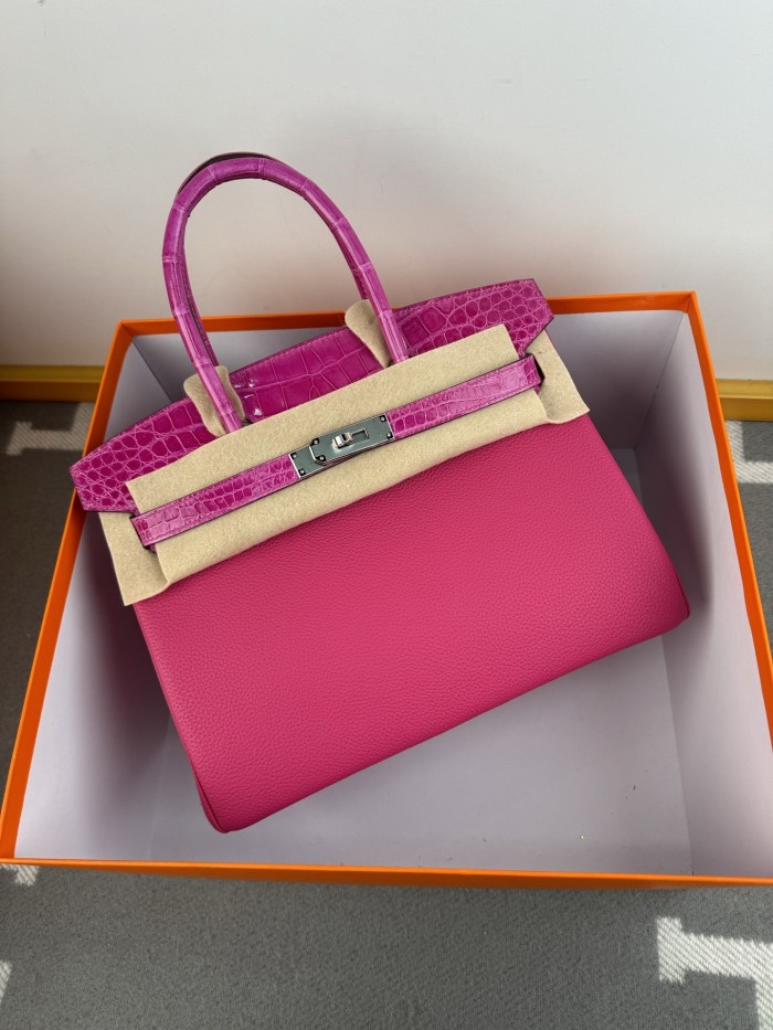 Birkin 30 Touch Togo-Crocodile“30*22*16CM”-0063=