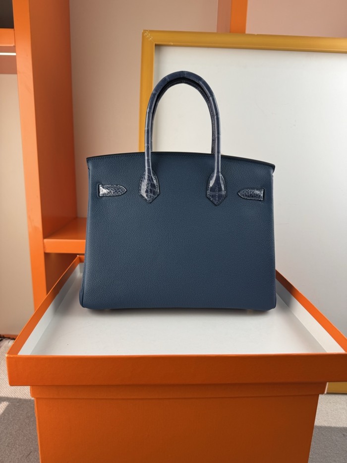 Birkin 30 Touch Togo-Crocodile“30*22*16CM”-0063=