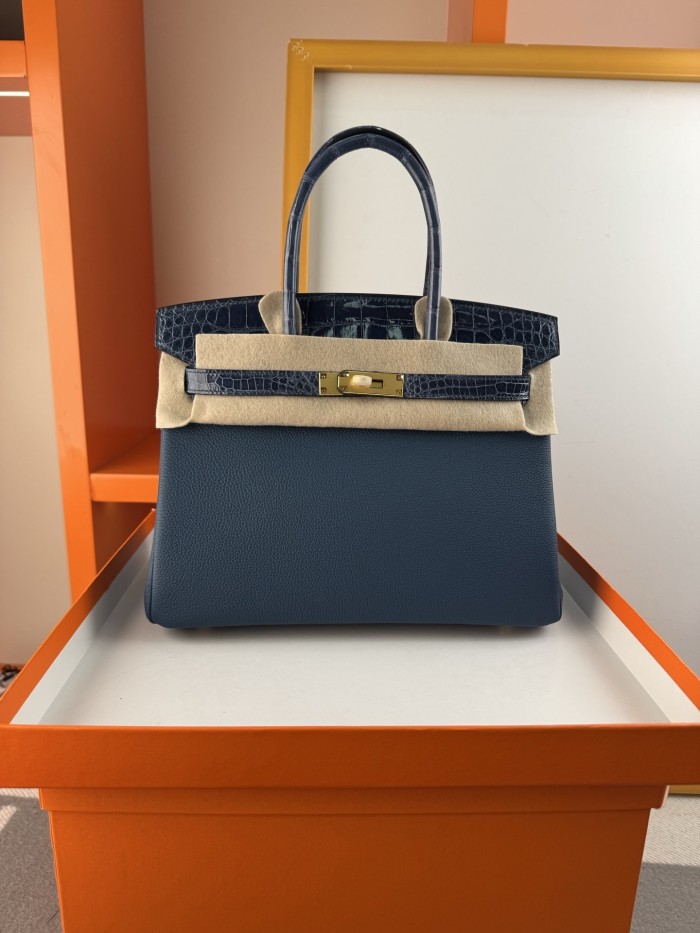 Birkin 30 Touch Togo-Crocodile“30*22*16CM”-0063=