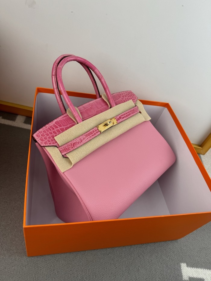 Birkin 30 Touch Togo-Crocodile“30*22*16CM”-0063=