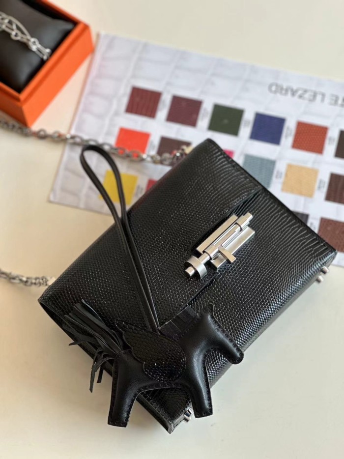 Verrou Mini Bag Lizard“17*12*6CM”-0033=