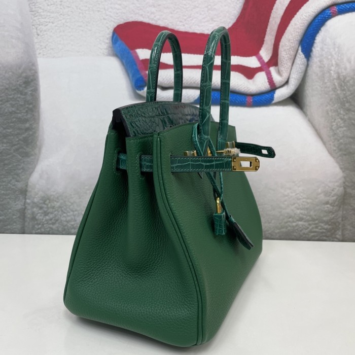 Birkin 25 Touch Togo-Shiny Crocodile“25*20*13CM”-0043=