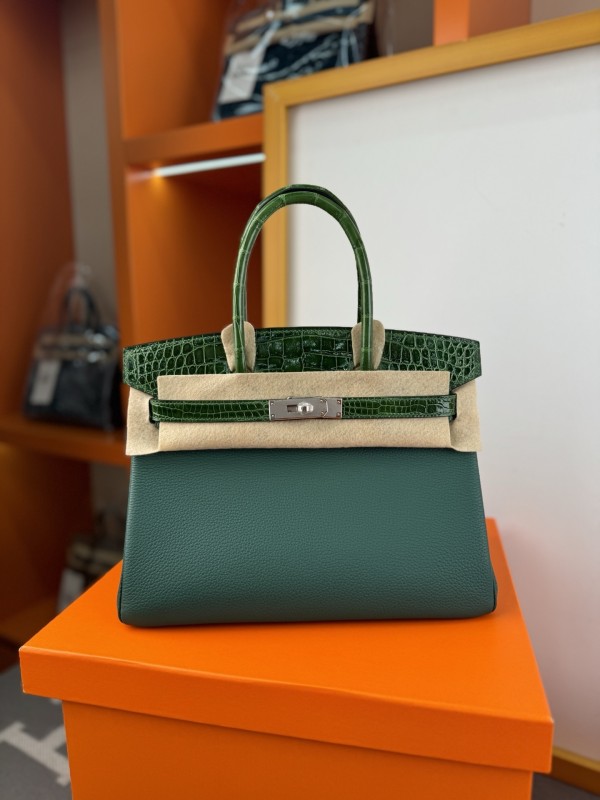 Birkin 30 Touch Togo-Crocodile“30*22*16CM”-0063=