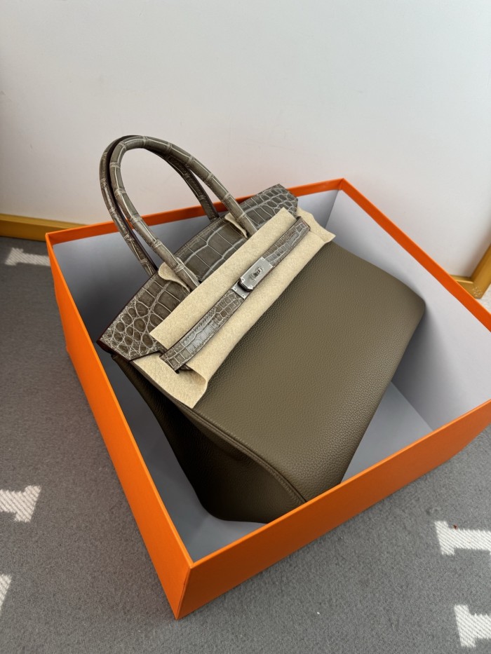 Birkin 30 Touch Togo-Crocodile“30*22*16CM”-0063=