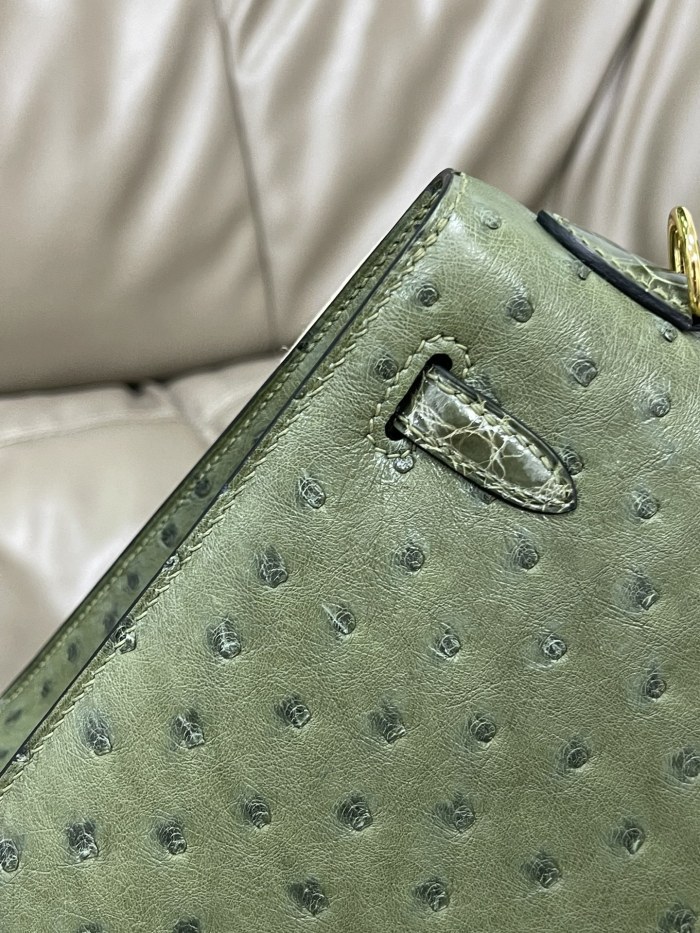 Kelly 25CM Ostrich“25*19*9CM”-0082=