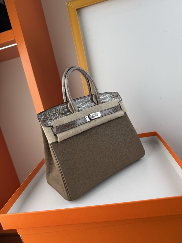 Birkin Touch Togo-Crocodile“25*20*13CM” -0043=