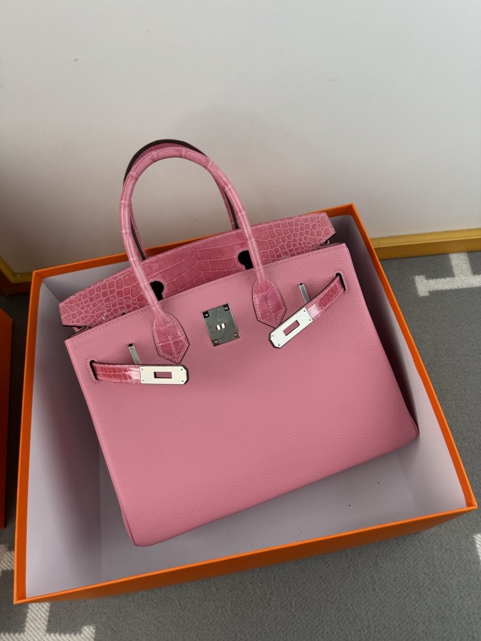 Birkin 30 Touch Togo-Crocodile“30*22*16CM”-0063=