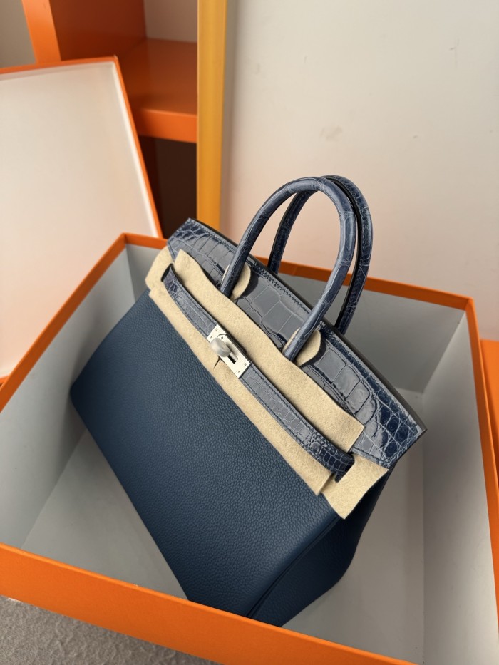 Birkin Touch Togo-Crocodile“25*20*13CM” -0043=