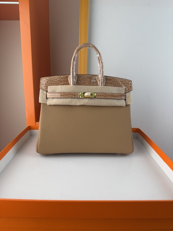 Birkin Touch Togo-Crocodile“25*20*13CM” -0043=
