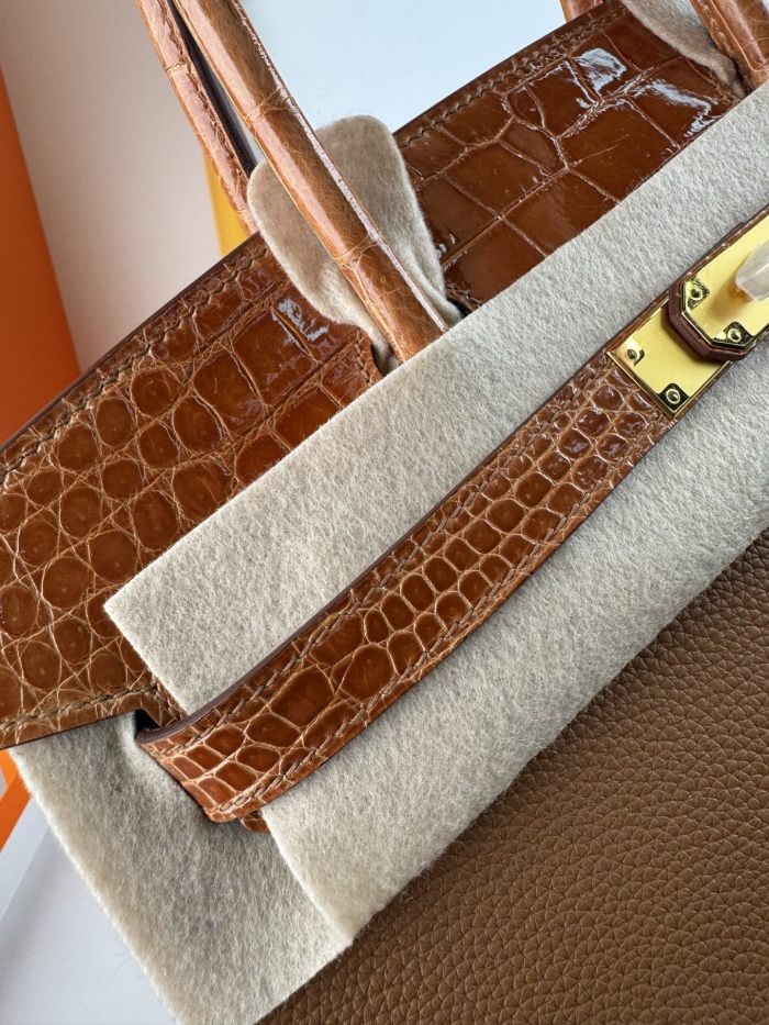 Birkin 30 Touch Togo-Crocodile“30*22*16CM”-0063=