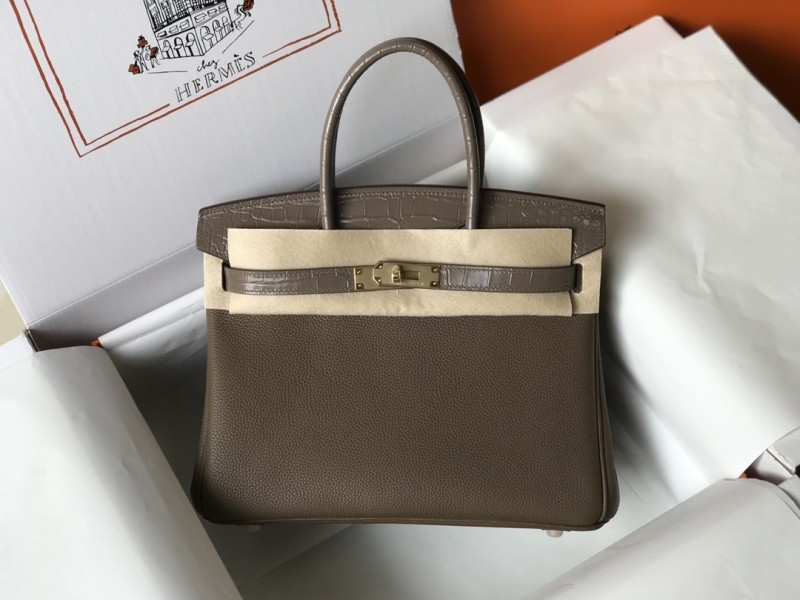 Birkin 25 Touch Togo-Crocodile“25*20*13CM”-0043=