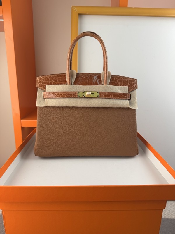 Birkin 30 Touch Togo-Crocodile“30*22*16CM”-0063=