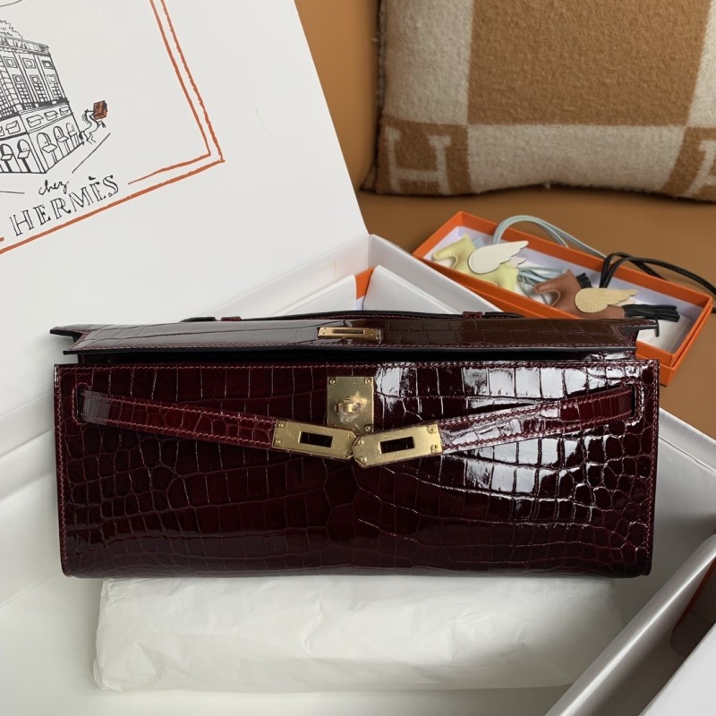 Kelly Cut Niloticus Crocodile“31*12*5CM”-0058=