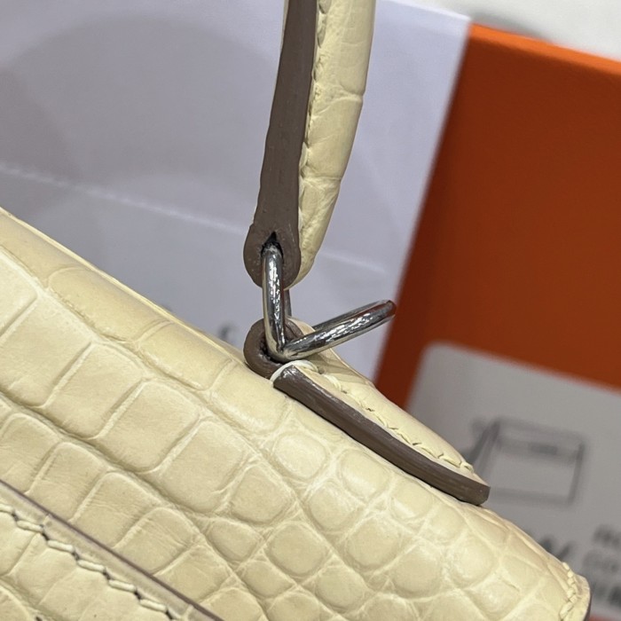 Mini Kelly 19 Matte Alligator“19*13*7CM”-0048=