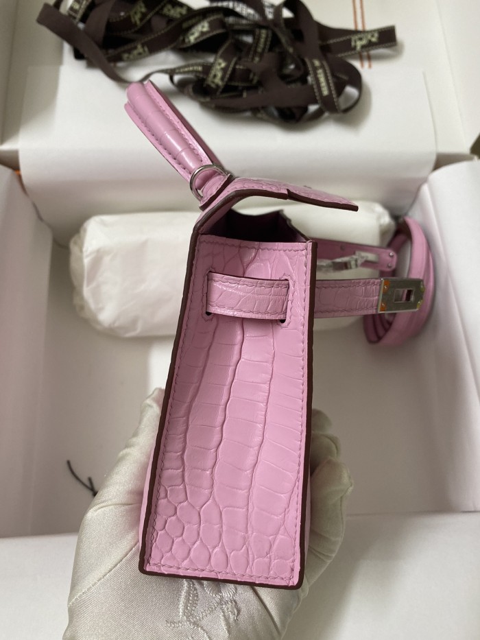 Mini Kelly 19 Matte Alligator“19*13*7CM”-0048=