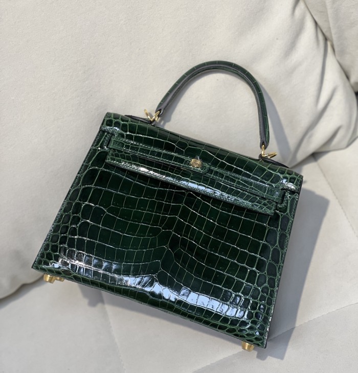 Kelly 25 Niloticus Crocodile“25*18*9.5CM”-0009=