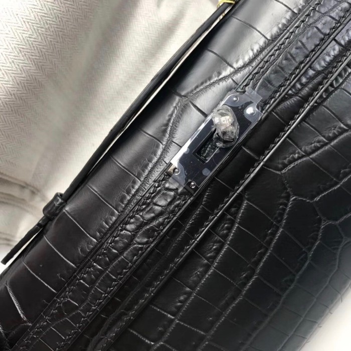 Kelly Cut 31 Matte Niloticus Crocodile“31*12*5CM”-0048=